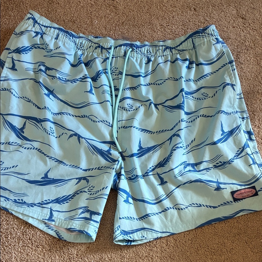 Vineyard Vines 7" Chappy Swim Trunks Ocean Breeze Ropes Print - XXL